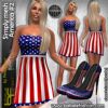 Short dress simply America mesh