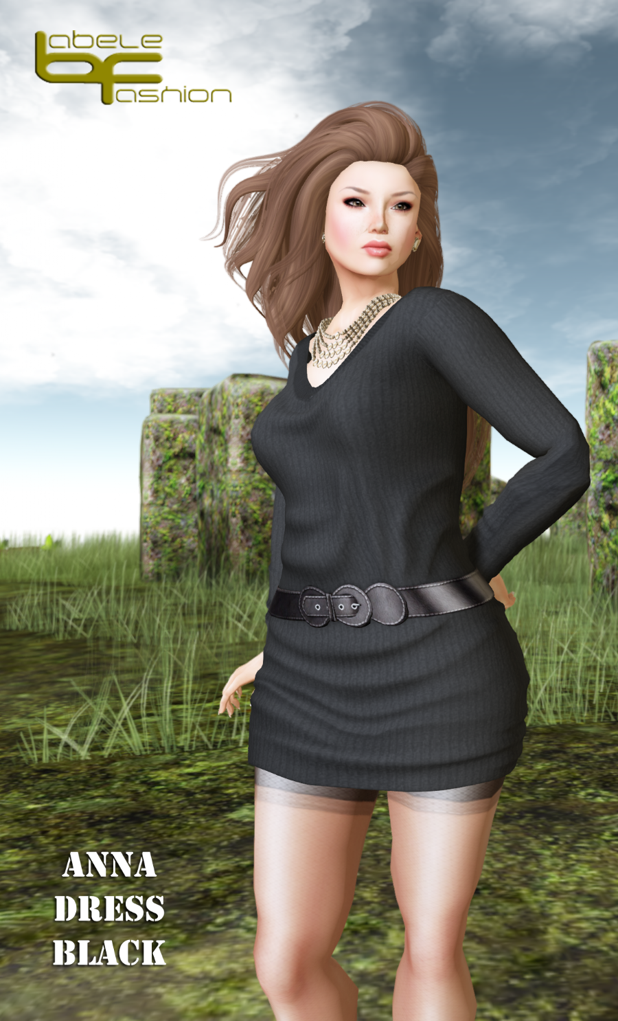 anna dress black promo